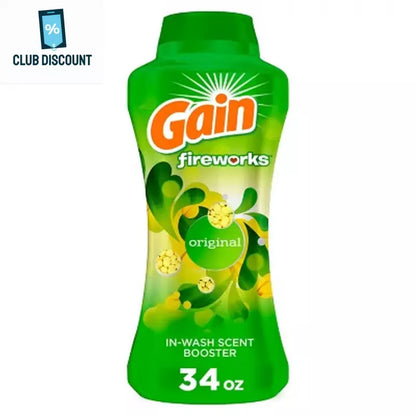 Gain Fireworks In-Wash Scent Booster Beads, Original 34 oz.