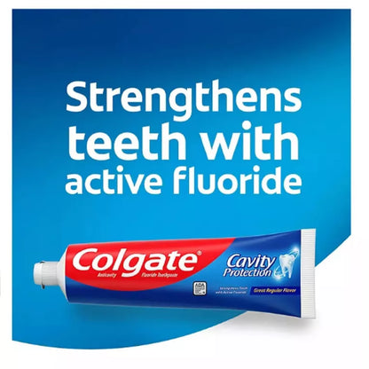 Colgate Cavity Protection Toothpaste with Fluoride, Regular Flavor, 8 oz., 5 pk.