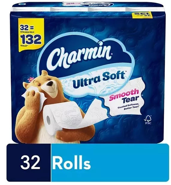 Charmin Ultra Soft 2-Ply Toilet Paper 32 rolls, 231 sheets/roll